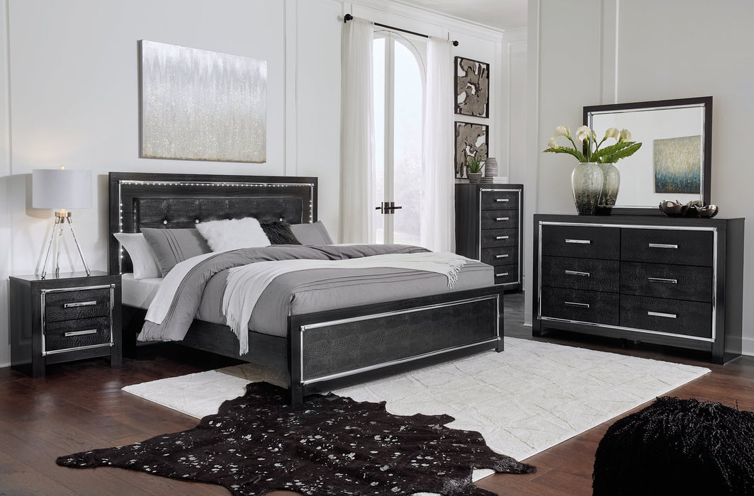 Kaydell King Upholstered Panel Bed with Mirrored Dresser JR Furniture Storefurniture, home furniture, home decor