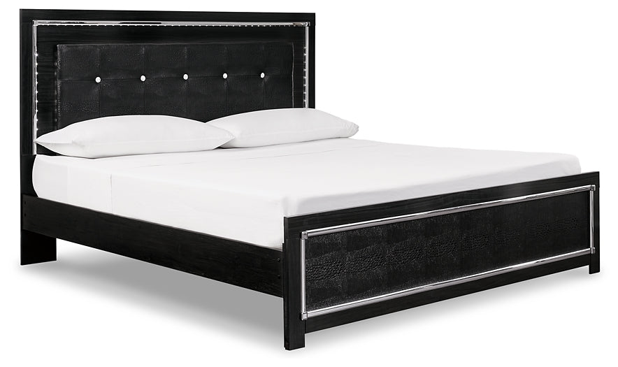 Kaydell King Upholstered Panel Bed with Mirrored Dresser JR Furniture Storefurniture, home furniture, home decor