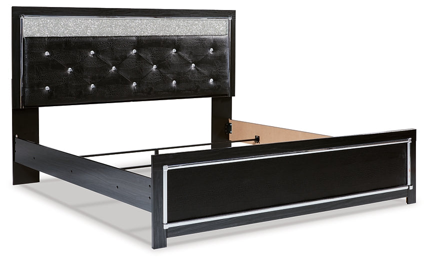 Kaydell King Upholstered Panel Platform Bed with Mirrored Dresser, Chest and Nightstand JR Furniture Storefurniture, home furniture, home decor