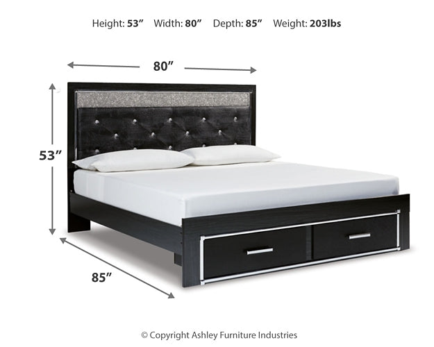 Kaydell King Upholstered Panel Storage Bed with Mirrored Dresser JR Furniture Storefurniture, home furniture, home decor