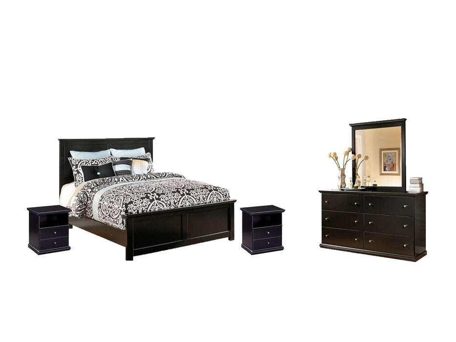 Maribel King Panel Bed with Mirrored Dresser and 2 Nightstands JR Furniture Storefurniture, home furniture, home decor