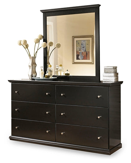 Maribel Twin Panel Headboard with Mirrored Dresser and Chest JR Furniture Storefurniture, home furniture, home decor