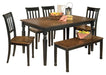 Owingsville Dining Table and 4 Chairs and Bench JR Furniture Storefurniture, home furniture, home decor