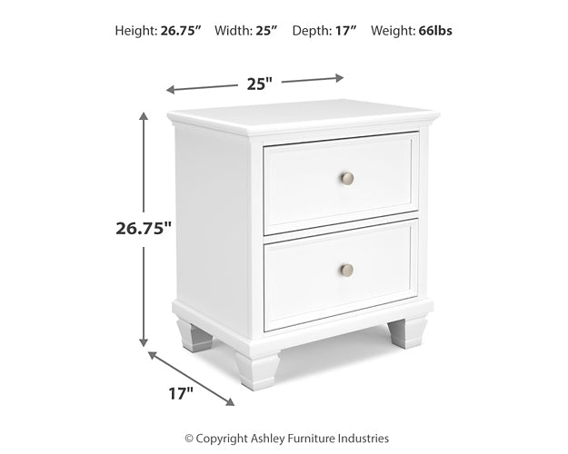 Fortman Queen Panel Bed with Mirrored Dresser and 2 Nightstands